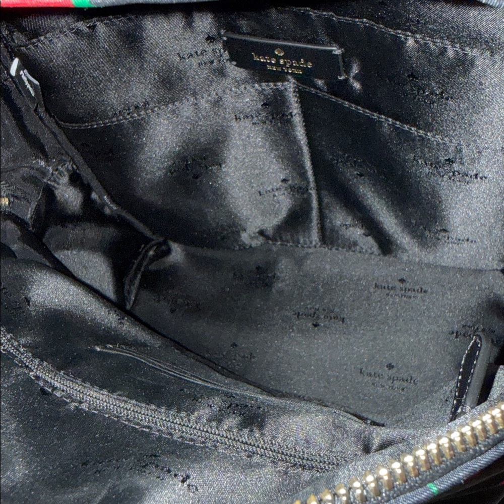 Kate Spade Black Rose Pattern Backpack - Picture 10 of 14